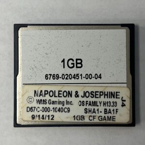 Game Software For WMS Gaming INC., Game Name: Napoleon & Josephine, Part Numbers: D67C-000-1040C9, GETT Part Number: SFT-WMS-290