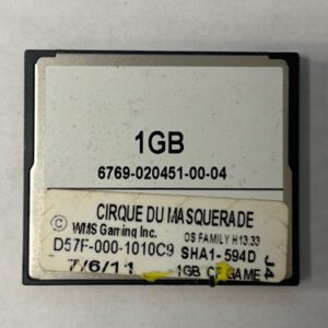 Game Software For WMS Gaming INC., Game Name: Cirque Du Masquerade, Part Numbers: D57F-000-1010C9, GETT Part Number: SFT-WMS-291