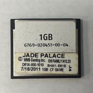 Game Software For WMS Gaming INC., Game Name: Jade Palace, Part Numbers: D61A-000-1010, GETT Part Number: SFT-WMS-294