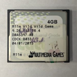 Game Software For Multimedia Games, Game Name: Wild Wild Gems, Part Numbers: M11m, 9.26.113.16.4,, GETT Part Number: SFT-MMG-113