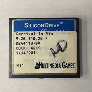 Game Software For Multimedia Games, Game Name: Carnival In Rio, Part Numbers: 9.26.110.26.7, GETT Part Number: SFT-MMG-118