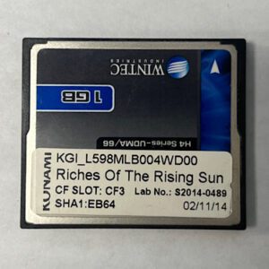 Game Software For Konami Games, Game Name: Riches Of The Rising Sun, Part Number: KGI_L598MLB004WD00, GETT Part Number: SFT-KON-261