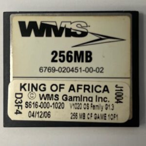 Game Software For WMS Gaming INC., Game Name: King Of Africa, Part Numbers: S616-000-1020, GETT Part Number: SFT-WMS-299