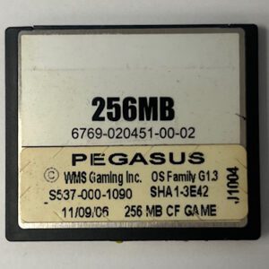Game Software For WMS Gaming INC., Game Name: Pegasus, Part Numbers: S537-000-1090, GETT Part Number: SFT-WMS-300