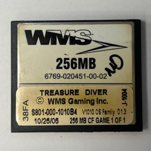 Game Software For WMS Gaming INC., Game Name: Treasure Diver, Part Numbers: S801-000-1010B4, GETT Part Number: SFT-WMS-302
