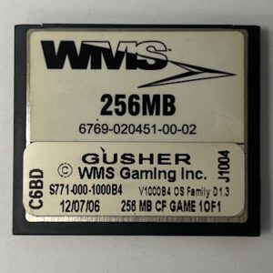Game Software For WMS Gaming INC., Game Name: Gusher, Part Numbers: S771-000-1000B4, GETT Part Number: SFT-WMS-303