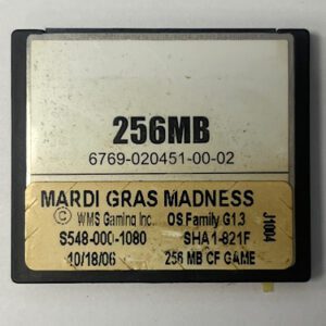 Game Software For WMS Gaming INC., Game Name: Mardi Gras Madness, Part Numbers: S548-000-1080, GETT Part Number: SFT-WMS-310