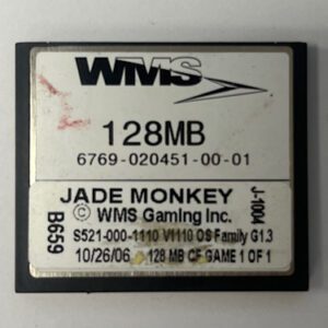 Game Software For WMS Gaming INC., Game Name: Jade Monkey, Part Numbers: S521-000-1110, GETT Part Number: SFT-WMS-319