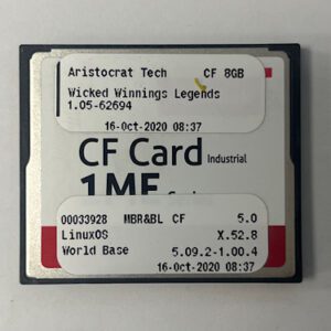 Game Software For Aristocrat Technologies Inc., Game Name: Wicked Winnings legends, OS #: 1.05-62694, Part Numbers: 00033928, GETT Part Number: SFT-ARI-189