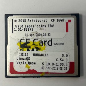 Game Software For Aristocrat Technologies Inc., Game Name: Wild Lepre'coins EBW, OS Family #: 1.01-62872, Part Numbers: 00035182, GETT Part Number: SFT-ARI-195