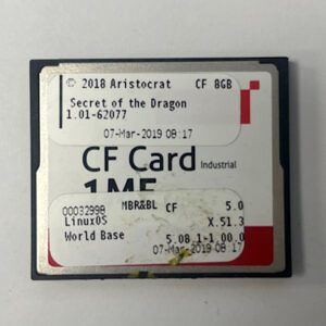 Game Software For Aristocrat Technologies Inc., Game Name: Secret of the Dragon, OS #: 1.01-62077, Part Numbers: 00032998, GETT Part Number: SFT-ARI-198