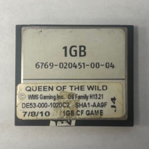 Game Software For WMS Gaming Inc., Game Name: Queen Of The Wild, GETT Part Number: SFT-WMS-323