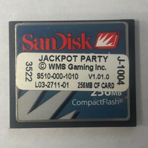 Game Software For WMS Gaming Inc., Game Name: Jackpot Party, GETT Part Number: SFT-WMS-324