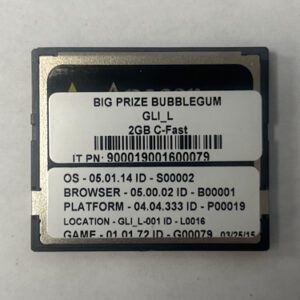 Game Software for Gaming Labs International(GLI), Game Name: BIG PRIZE BUBBLEGUM, GETT Part Number: SFT-GLI-110
