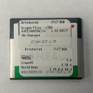 Game Software For Aristocrat Game Technologies, Game Name: Dragon Flies - LTHX, GETT Part Numbers: SFT-ARI-238