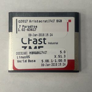 Game Software For Aristocrat Game Technologies, Game Name: 7 Paradise, GETT Part Number: SFT-ARI-250