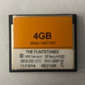 Game Software For WMS Gaming Inc., Game Name: The Flintstones, GETT Part Number: SFT-WMS-325