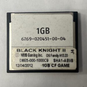 Game Software For WMS Gaming Inc., Game Name: Black Knight II, GETT Part Number: SFT-WMS-333