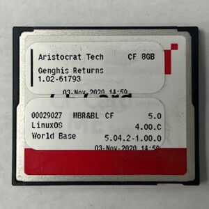 Game Software For Aristocrat Game Software, Game Name: Genghis Returns, GETT Part Number: SFT-ARI-251