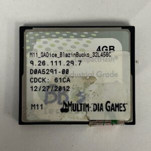 Game Software for Multimedia Games, Game Name: M11_SADice_BlazinBucks_32L456C, GETT Part Number: SFT-MMG-121