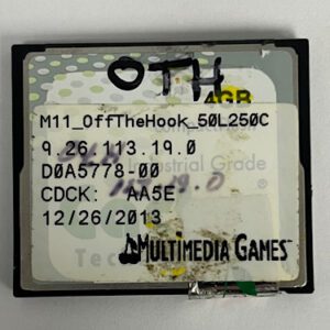 Game Software For Multimedia Games, Game Name: M11_OffTheHook_50L250C, GETT Part Number: SFT-MMG-122
