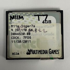 Game Software For Multimedia Games, Game Name: M11m Tiger7s, GETT Part Number: SFT-MMG-123