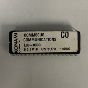 Communication Bios Rom For Konami Games, Part Numbers: COMM5CUS, K2: 1P1F, CS: 3D70, C0, GETT Part Number: Bio-Kon-334