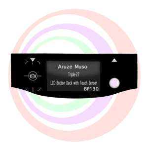 Aruze Muso Triple-27, LCD Button Deck with Touch Sensor and Wireless Phone Charger, Complete, Quixant QM-133BD-OPDR03. GETT Part BP130